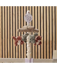 Lambs & Ivy Treetop Fox & Squirrel Woodland Musical Baby Crib Mobile Soother Toy