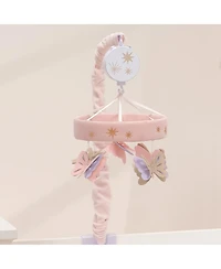 Lambs & Ivy Butterfly Dreams Pink/Purple Musical Baby Crib Mobile Soother Toy