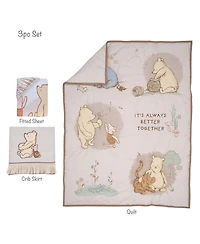 Lambs & Ivy Disney Baby Pooh Bear & Pals Cotton 3Piece Nursery Crib Bedding Set