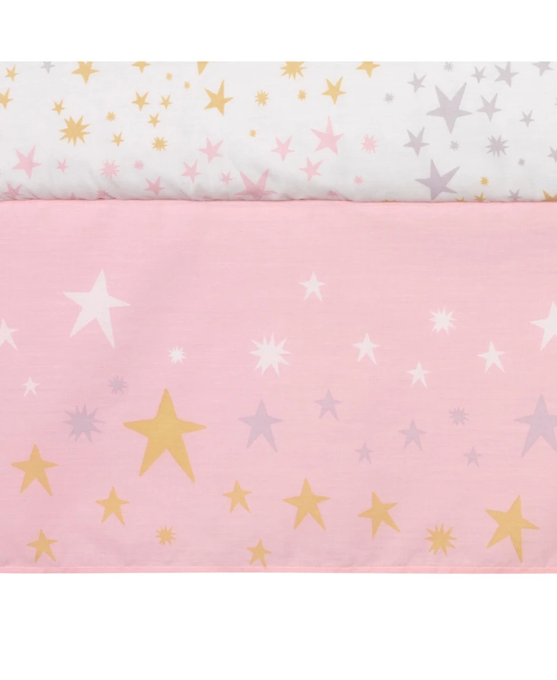 Bedtime Originals Rainbow Unicorn Pink/Purple 4-Piece Baby Crib Bedding Set