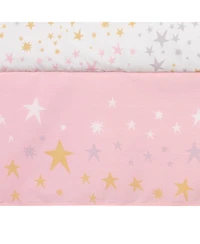 Bedtime Originals Rainbow Unicorn Pink/Purple 4-Piece Baby Crib Bedding Set