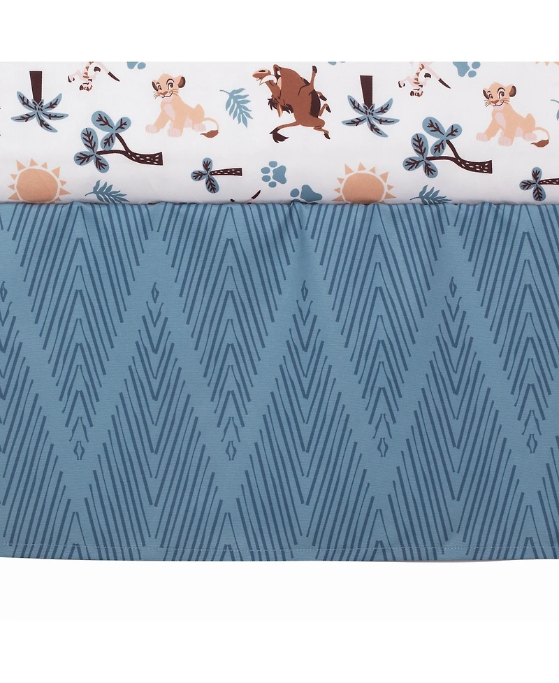 Lambs & Ivy Disney Baby Lion King Adventure Blue 3-Piece Crib Bedding Set by