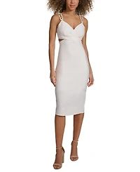 Siena Women's Embellished-Strap Midi A-Line Dress