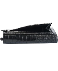 Mancini Women's Croco2 Rfid Secure Trifold Wallet