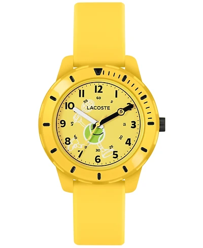 Lacoste Kids Mini Tennis Yellow Silicone Strap Watch 34.5mm