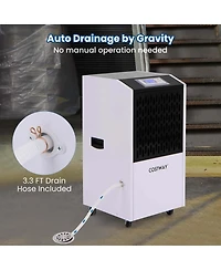 250 Pints Commercial Dehumidifier Industrial Heavy Duty Dehumidifierw/Drain Hose