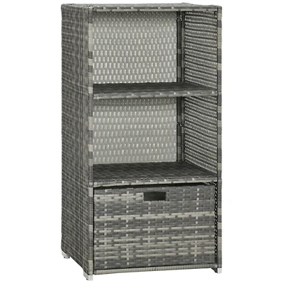 All-in-One Valet Pool Towel Rack with Storage