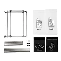 2-Tier Laundry Sorter with Removable Bags for Laundry Organization