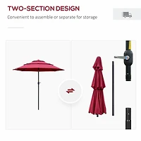 9FT Patio Umbrella with Tilt and Crank