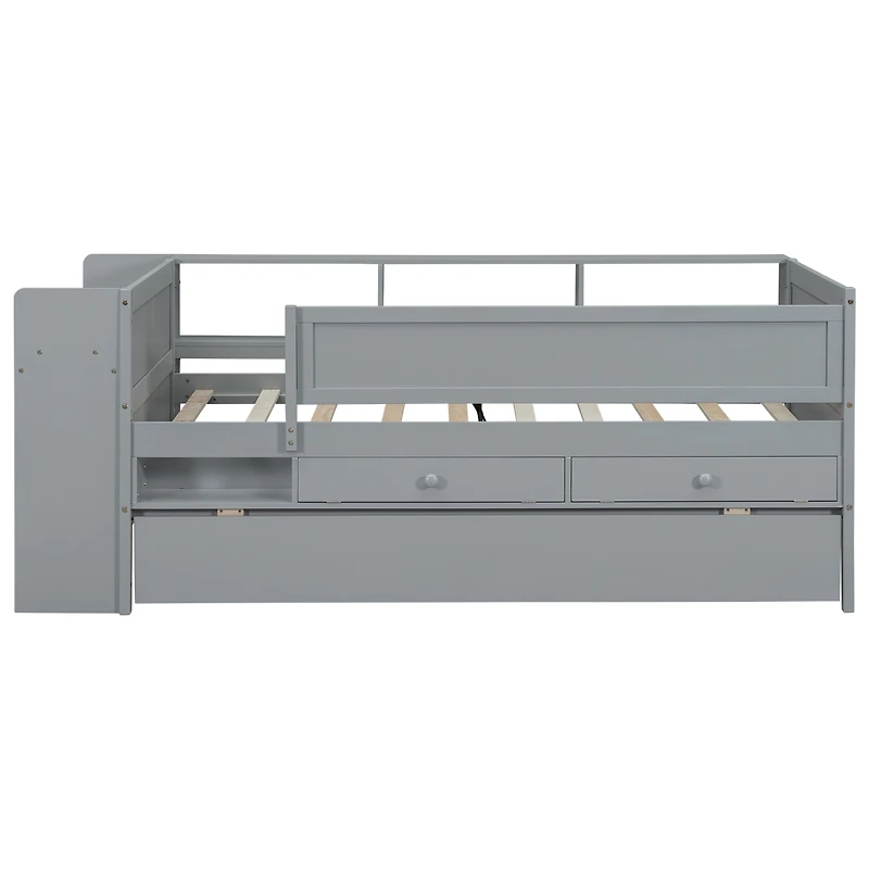 Streamdale Multi-Functional Twin Daybed with Storage and Extras, Gray