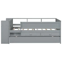 Streamdale Multi-Functional Twin Daybed with Storage and Extras, Gray