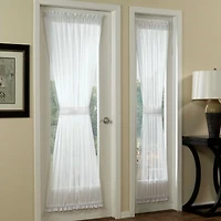 Sheer Voile Rod Pocket Door Curtain Panel