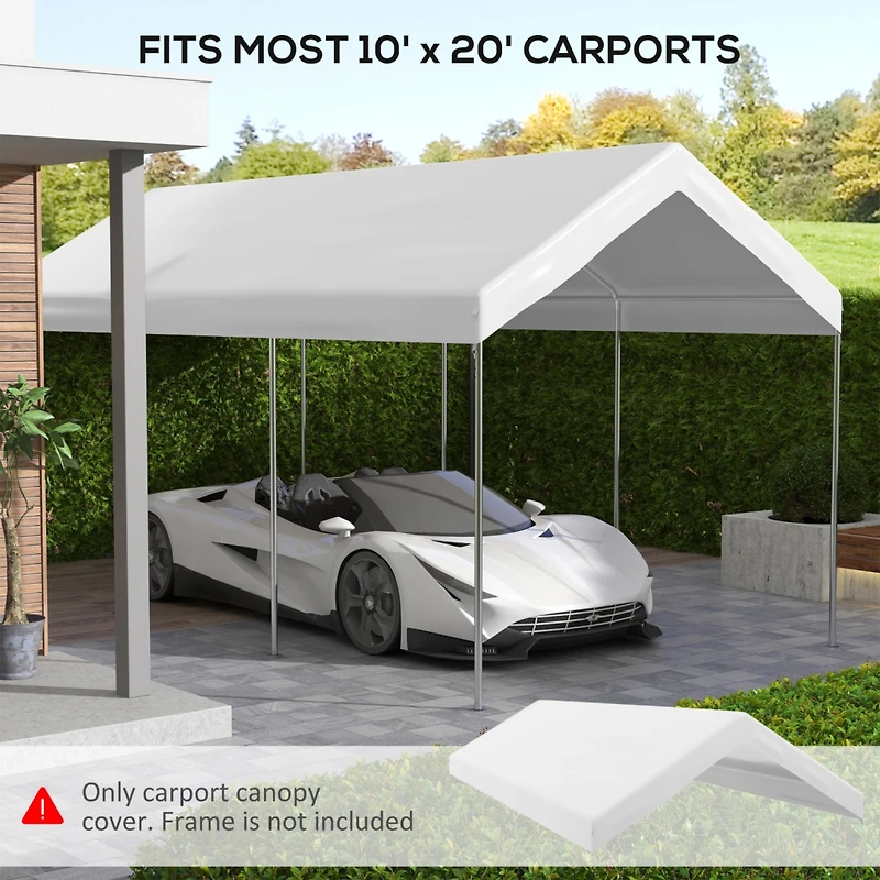20 x 10 Carport Replacement Canopy Cover