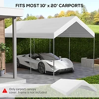 20 x 10 Carport Replacement Canopy Cover