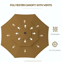 9FT 3-Tier Patio Umbrella with Tilt