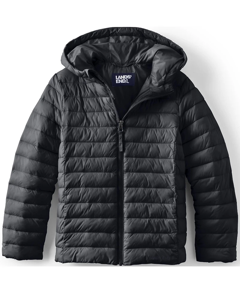 Lands' End Girls FeatherFree Insulated Hooded Packable Jacket