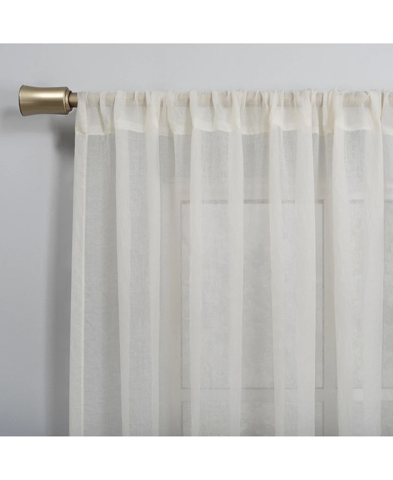Silvia Crushed Texture Semi-Sheer Rod Pocket Curtain Panel