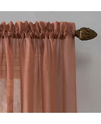 Crushed Sheer Voile Rod Pocket Curtain Panel