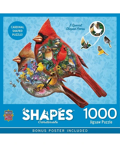 MasterPieces Contours - Cardinals 1000 Piece Shaped Jigsaw Puzzle
