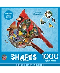 MasterPieces Contours - Cardinals 1000 Piece Shaped Jigsaw Puzzle