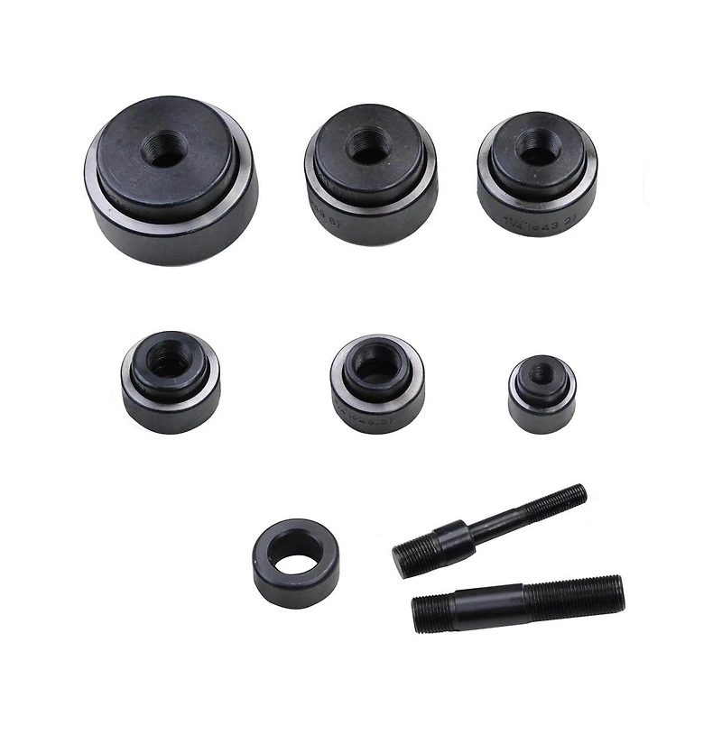 Yescom 6 Ton Hydraulic Knockout Punch Set 6 Dies (1/2" to 2") Hole Puncher Tool Kit 11-gauge with Rotatable Head