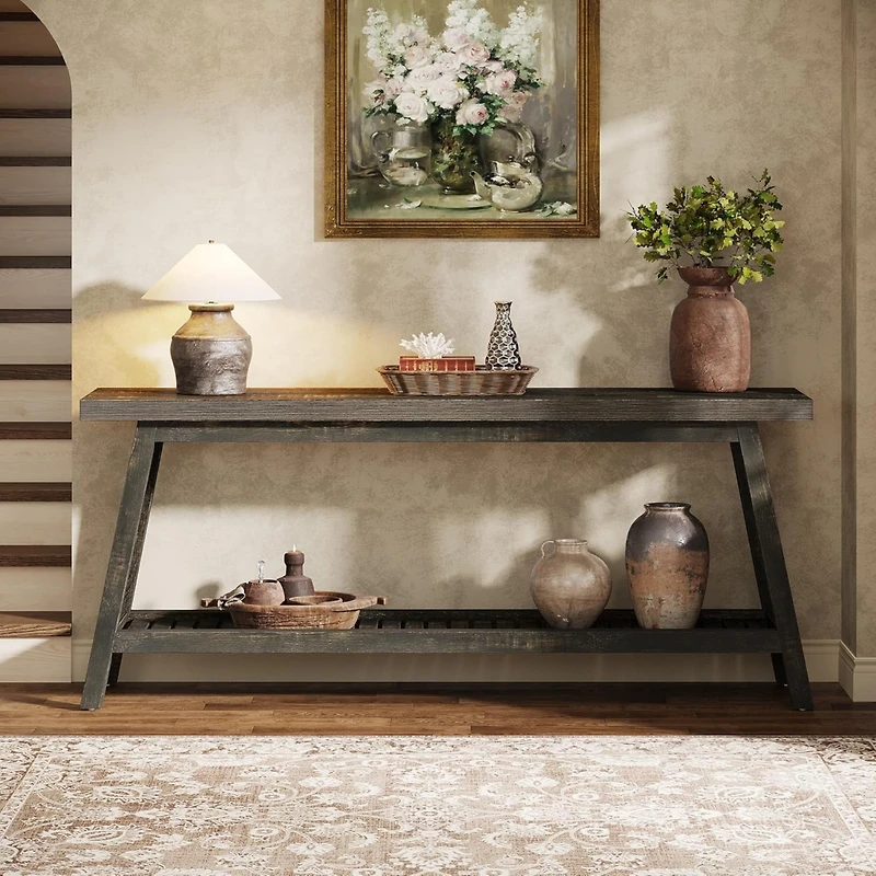 Tribesigns Farmhouse Console Entryway Table: 70.9 Inches Extra Long Console Table for Entryway