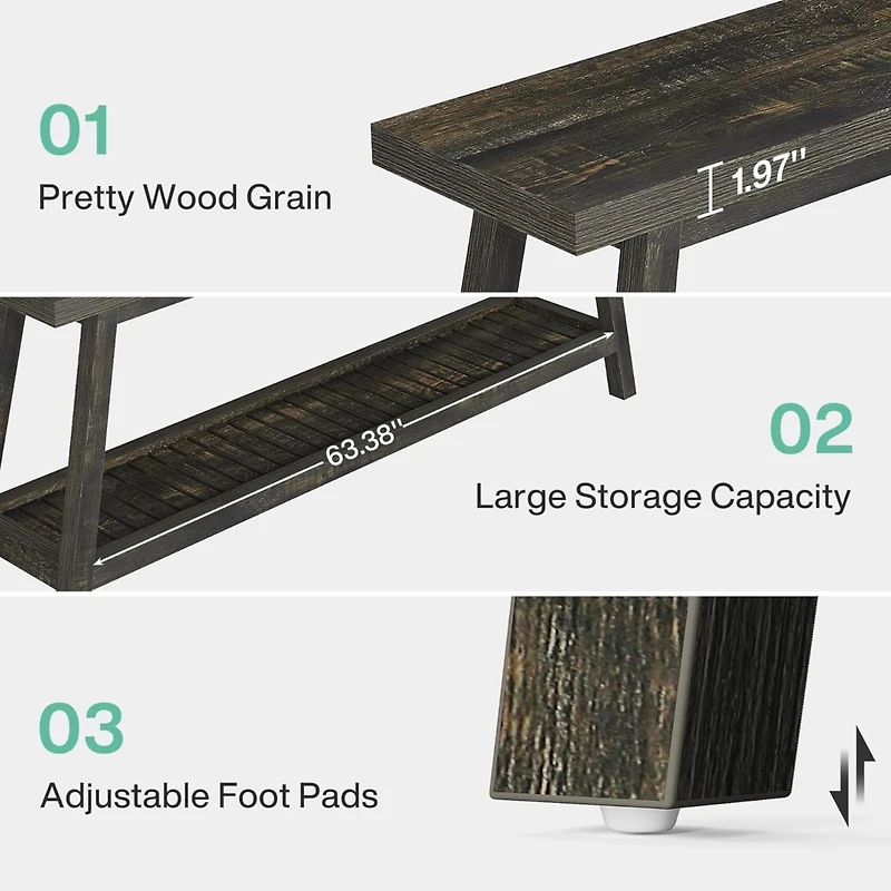Tribesigns Farmhouse Console Entryway Table: 70.9 Inches Extra Long Console Table for Entryway