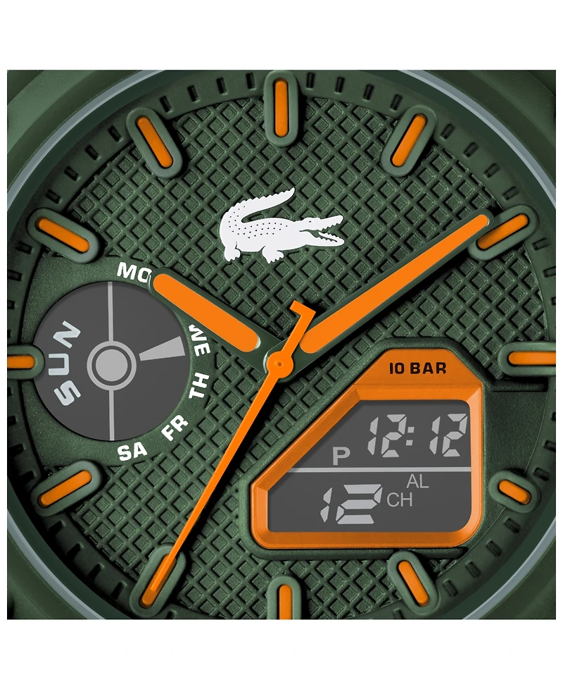 Lacoste Men's LC33 Khaki Silicone Strap Watch 45mm