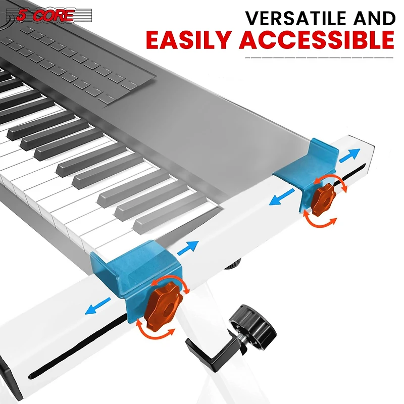 5 Core Keyboard Stand Adjustable z Style Piano Riser + Keyboard Piano Bench