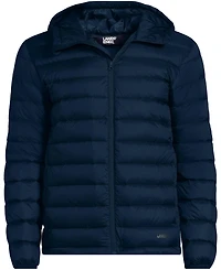 Lands' End Men's Tall Hooded Wanderweight Packable Down Jacket