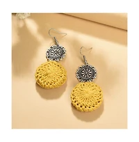 Sohi Women's Crochet Drop Earrings