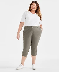 Style & Co Women's Plus Mid-Rise Comfort Waist Capri Pants, Created for Macy's