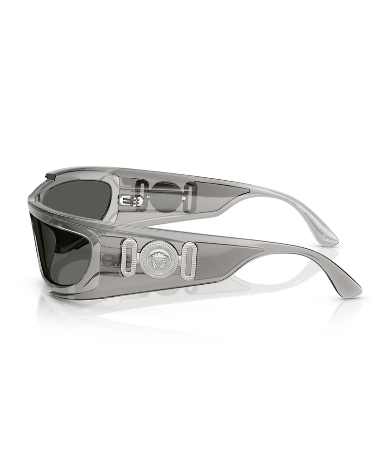 Versace Men's Rectangle Wrap Sunglasses, VE4446