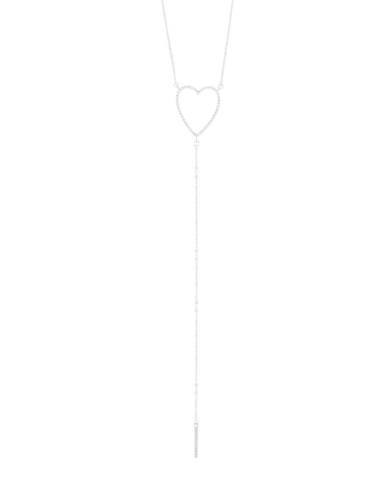 Adornia Gold Adjustable Cubic Zirconia Heart Y-Necklace