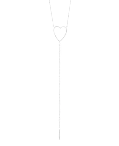 Adornia Gold Adjustable Cubic Zirconia Heart Y-Necklace