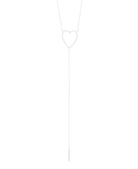 Adornia Gold Adjustable Cubic Zirconia Heart Y-Necklace
