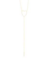 Adornia Gold Adjustable Cubic Zirconia Heart Y-Necklace