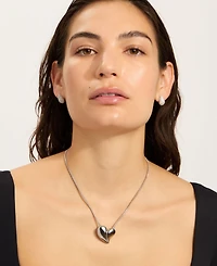 Adornia Gold Tarnish Resistant Adjustable Oversized Puffy Heart Necklace