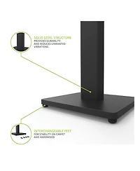 Kanto St 28" Universal Bookshelf Speaker Floor Stand - Pair (Black)