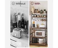 Slickblue Hutch Bakers Rack with Power Outlet