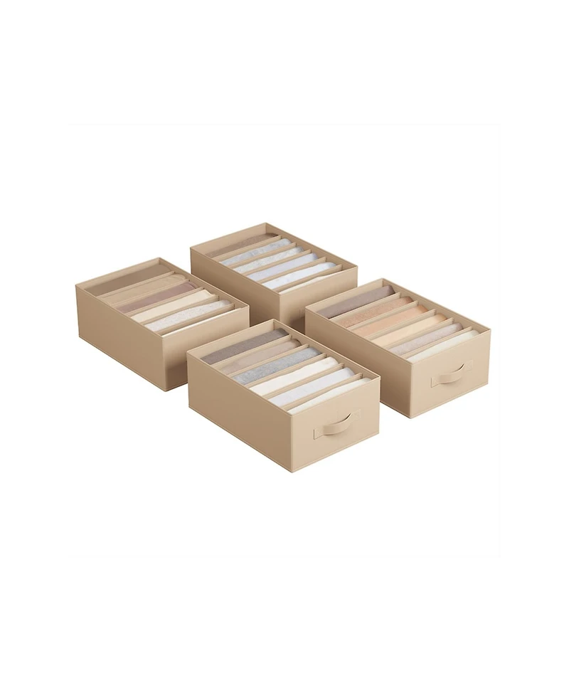 6-Grid Wardrobe Clothes Organizer for Neat and Space-Saving Storage