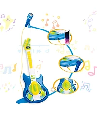 Contixo Pink Kids Guitar and Microphone Set - Adjustable Stand