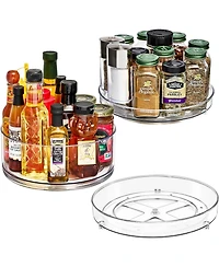 Sorbus Clear Acrylic Lazy Susan Organizer 3 Pack - for Fridge, Pantry, Cabinet, Table, Makeup, Set