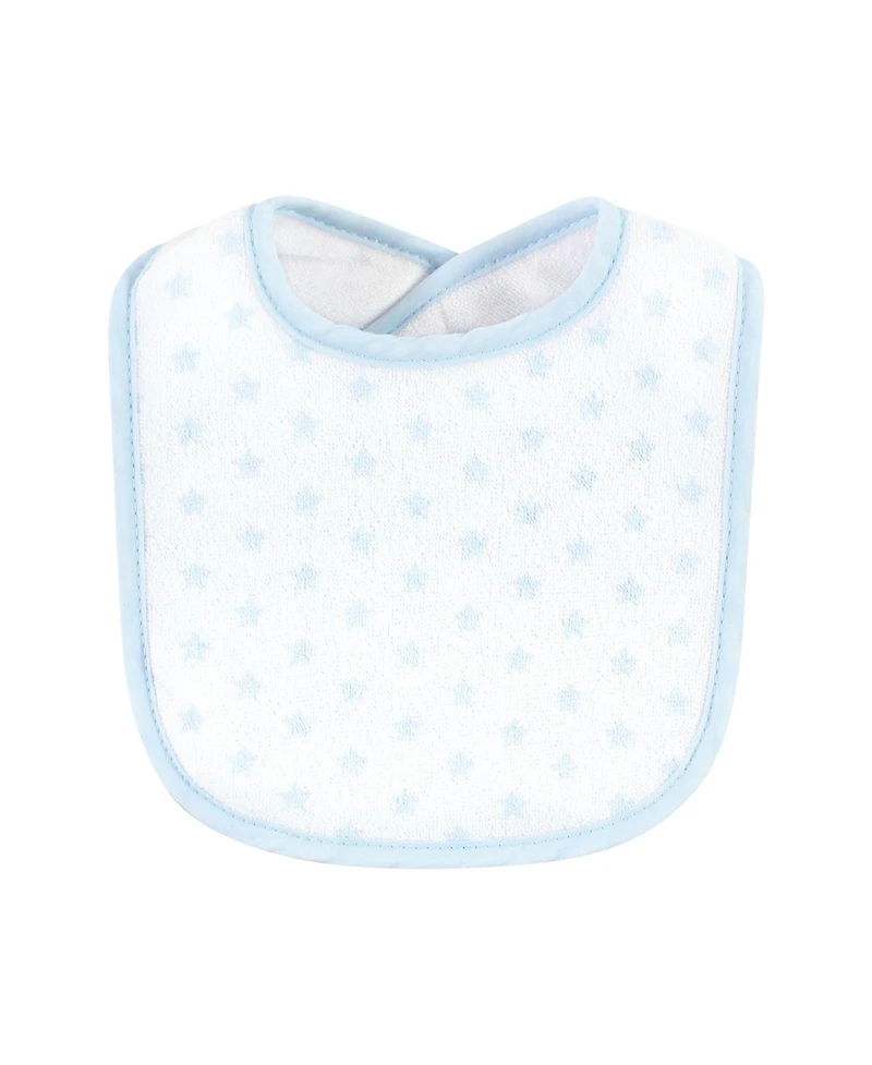 Hudson Baby Infant Boy Fiber Filled Drooler Bibs 3pk, I Love Mommy Lt. Blue, One Size