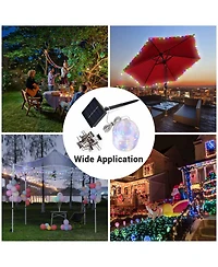 Yescom 40Ft Solar 120LED Canopy String Light 8 Mode Rgb Party Outdoor Garden Patio Umbrella Decor with Clip, Multicolor