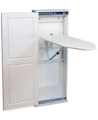 Household Essentials Iron n Fold Wall Ironing Board Cabinet, White