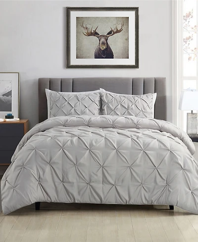 Closeout! Videri Home Pintucked 3-pc. Comforter Set