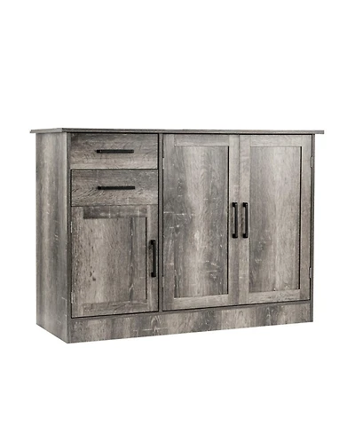 Buffet Storage Cabinet Kitchen Sideboard with 2 Drawers-White