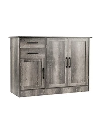 Buffet Storage Cabinet Kitchen Sideboard with 2 Drawers-White