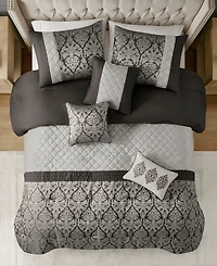 Madison Park Lily Jacquard 6-Pc. Comforter Set, Full/Queen